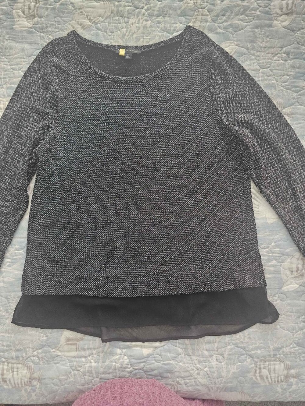 Black Silver Top